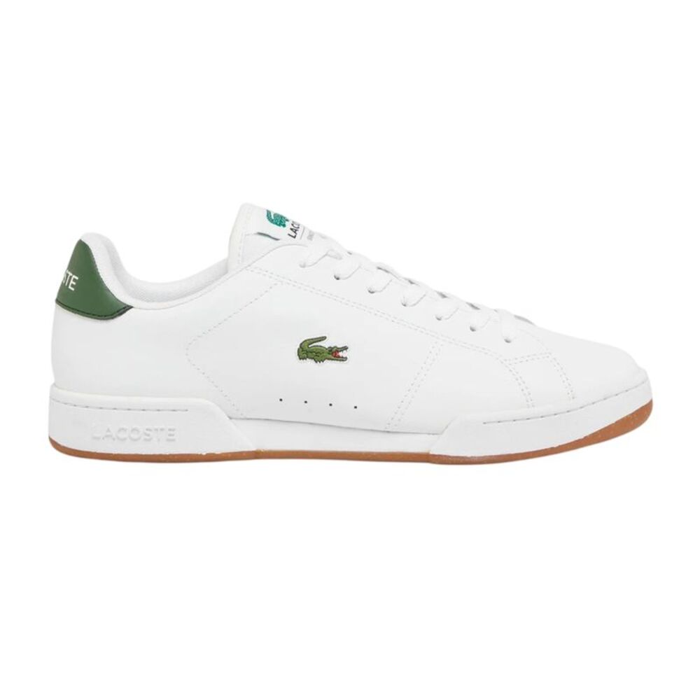 Lacoste Mens Carnaby Leather Sneakers / White/Green/Gum